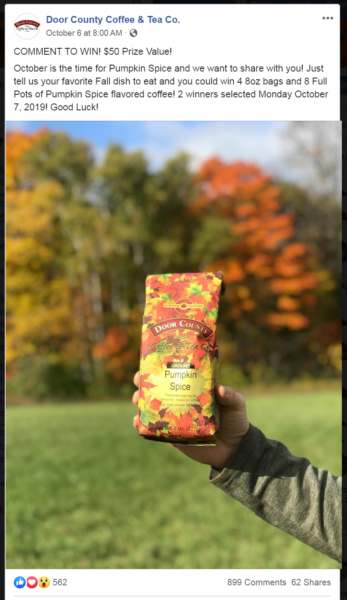 exemplo de concurso realizado no facebook