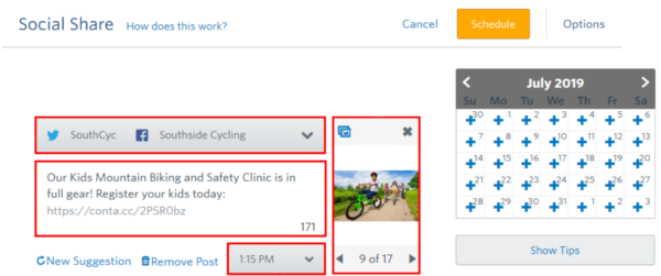 Compartilhamento social de contato constante