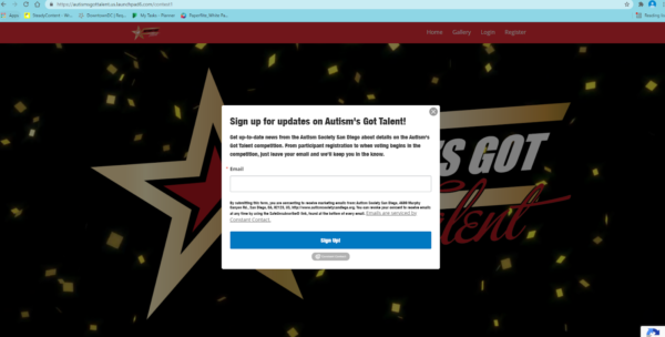 แนวคิดในการหาทุนฮัลโลวีน - แบบฟอร์มลงทะเบียนออนไลน์ของ Autism's Got Talent ลองการแสดงความสามารถพิเศษในธีมฮัลโลวีนสำหรับองค์กรไม่แสวงผลกำไรของคุณ