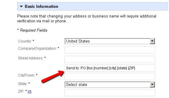 ที่อยู่ตู้ปณ.ใน Google สถานที่