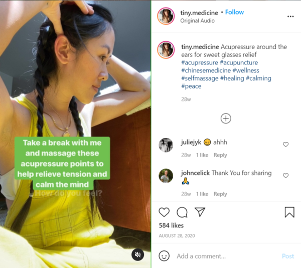 Marketing akupunktury z postami na Instagramie - Corrina Loo