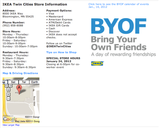 IKEA ローカル検索の最適化の例