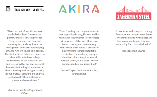 sambutan hangat untuk Stern Cohen accouting