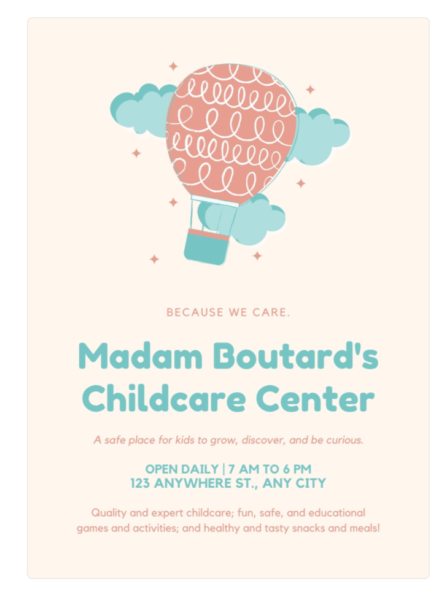 selebaran gaya kartun