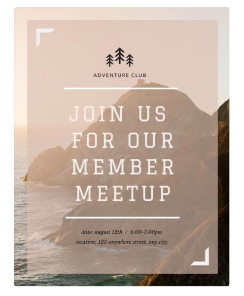 selebaran dengan kotak semi-transparan di atas gambar detail