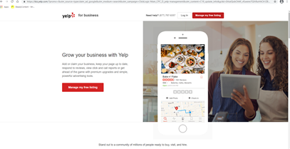 เว็บไซต์ของ Yelp