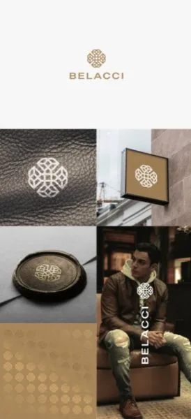 Oryginalny kształt przypominający coś, co mogłoby być celtyckie, brąz na białym i biały na brązie