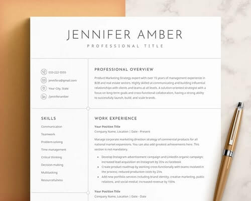 Produk Digital - Resume template