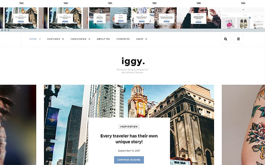 Iggy - Temiz Blog ve Dergi WordPress Teması