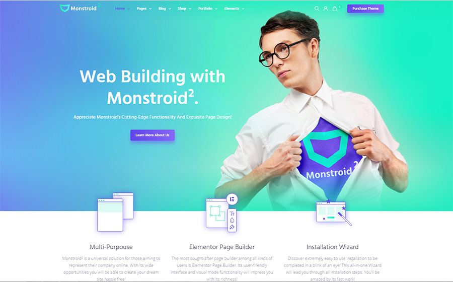 Monstroid2 - Çok Amaçlı Modüler Elementor WordPress Teması WordPress Teması
