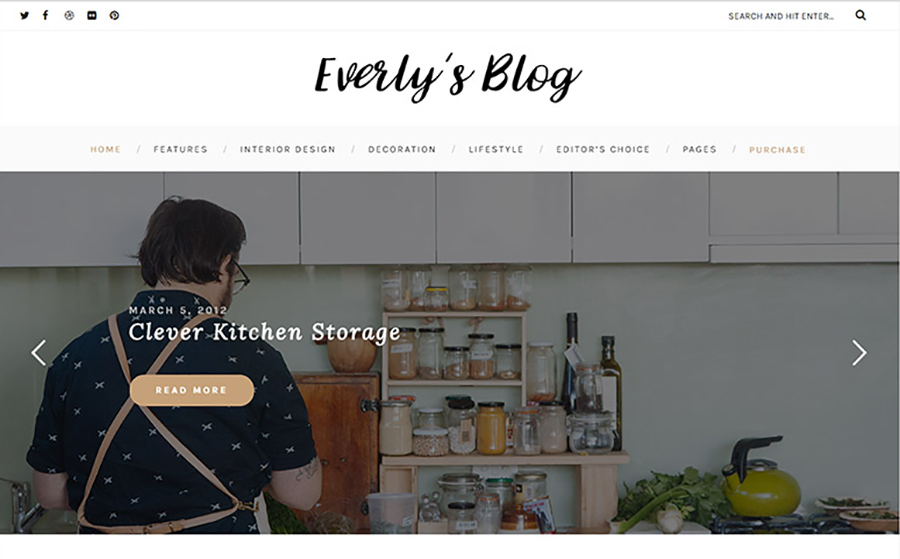 Everly - Hipster Bloglama WordPress Teması