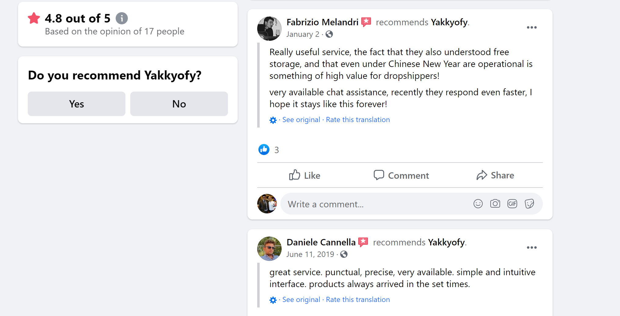Latest Yakkyofy Reviews