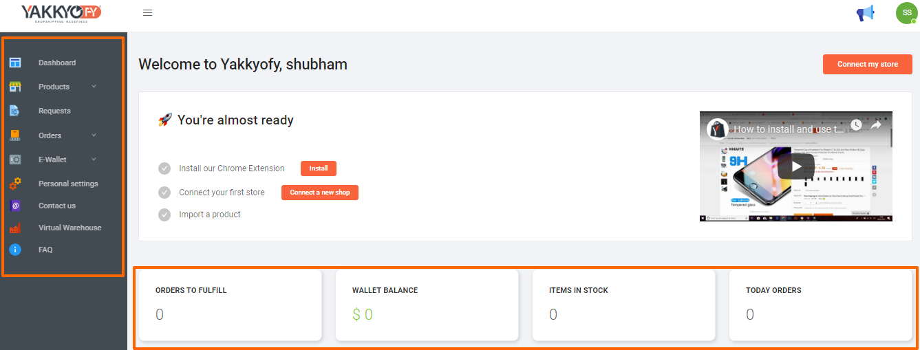 Yakkyofy Review- Dashboard