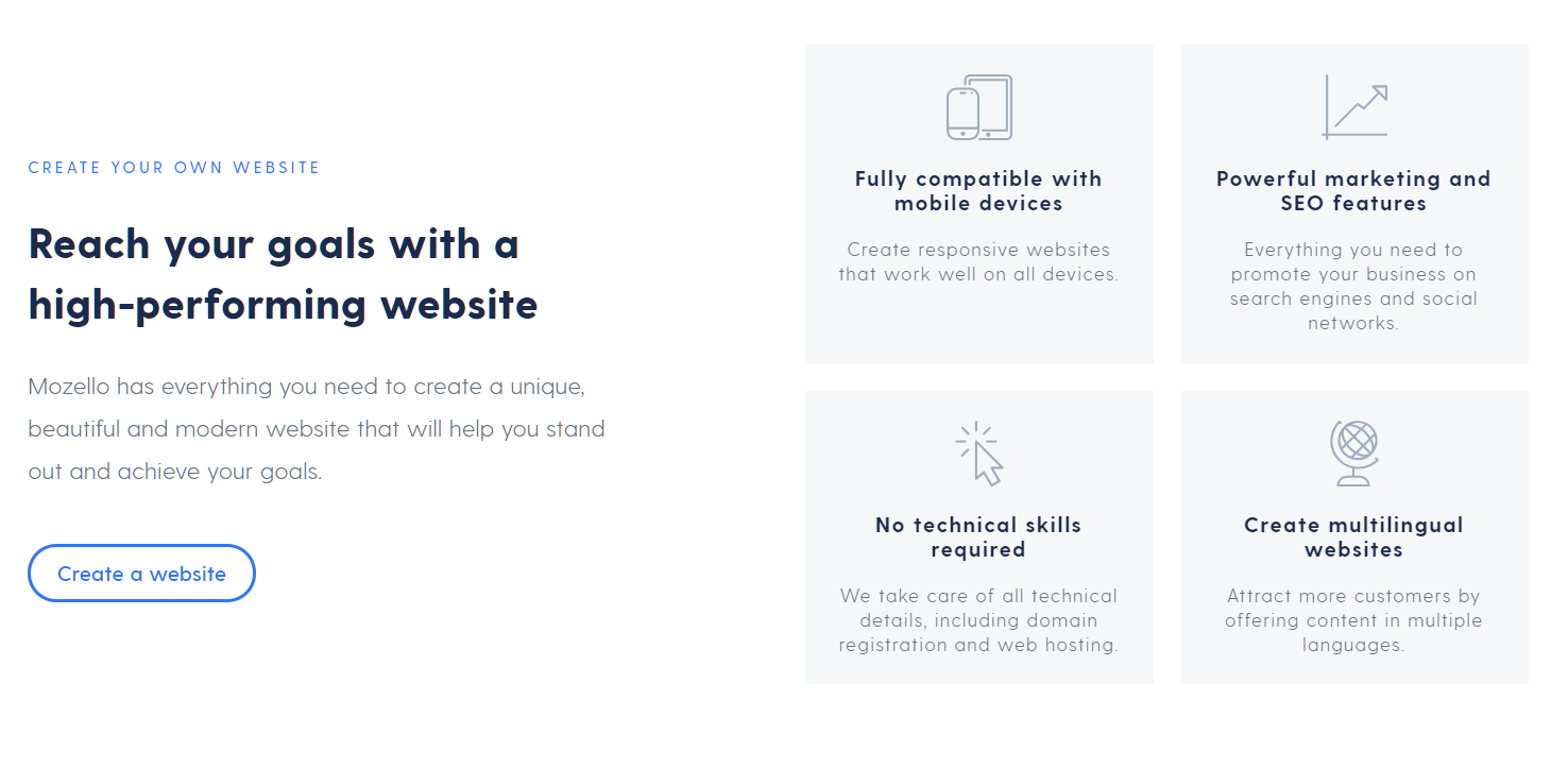 Cod de reducere Mozello - Caracteristici Mozello Mozello Discount Code - Mozello Features