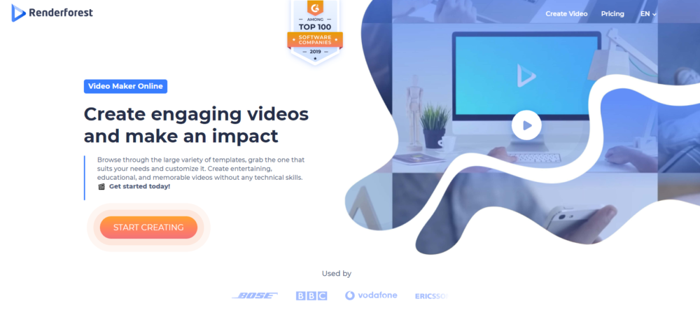 Renderforest Video Maker Main