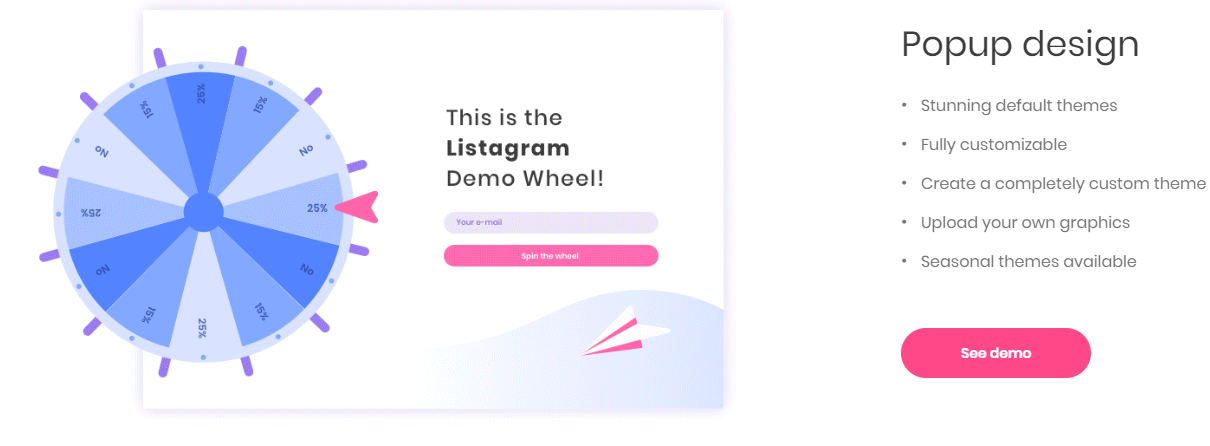 Listagram-Popup design