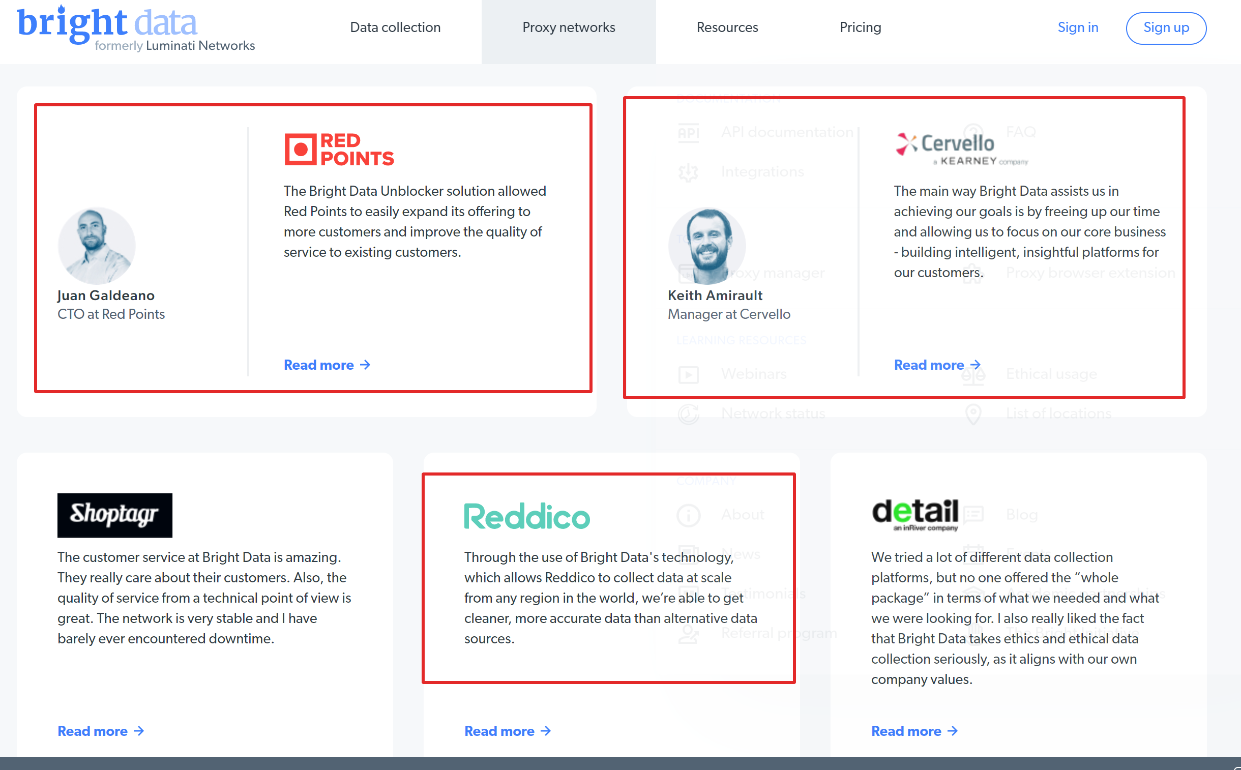 Bright Data Testimonials