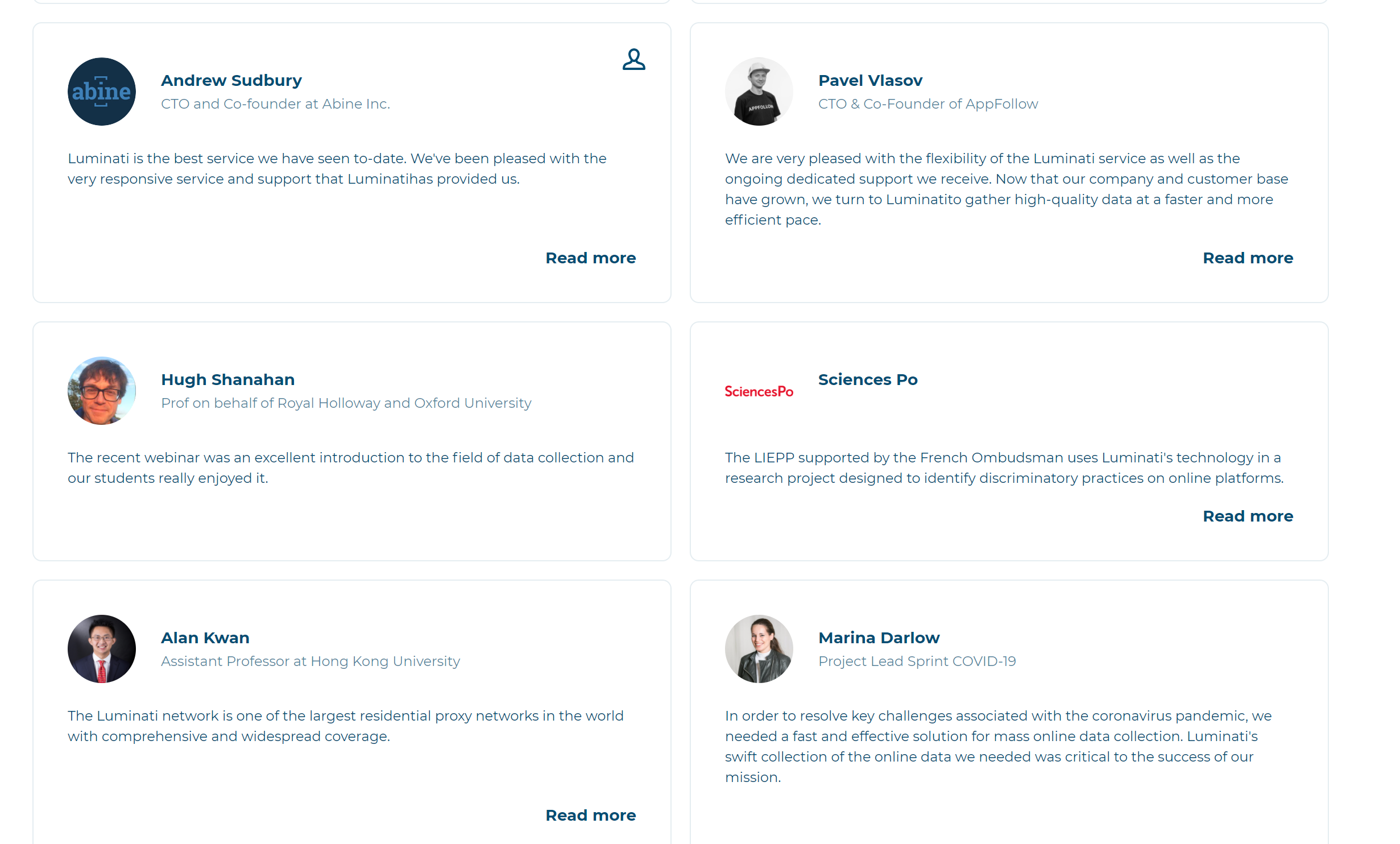 Luminati proxy testimonials