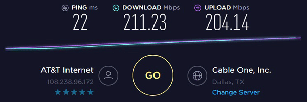 Test de vitesse IP6 - 108.238.96.172