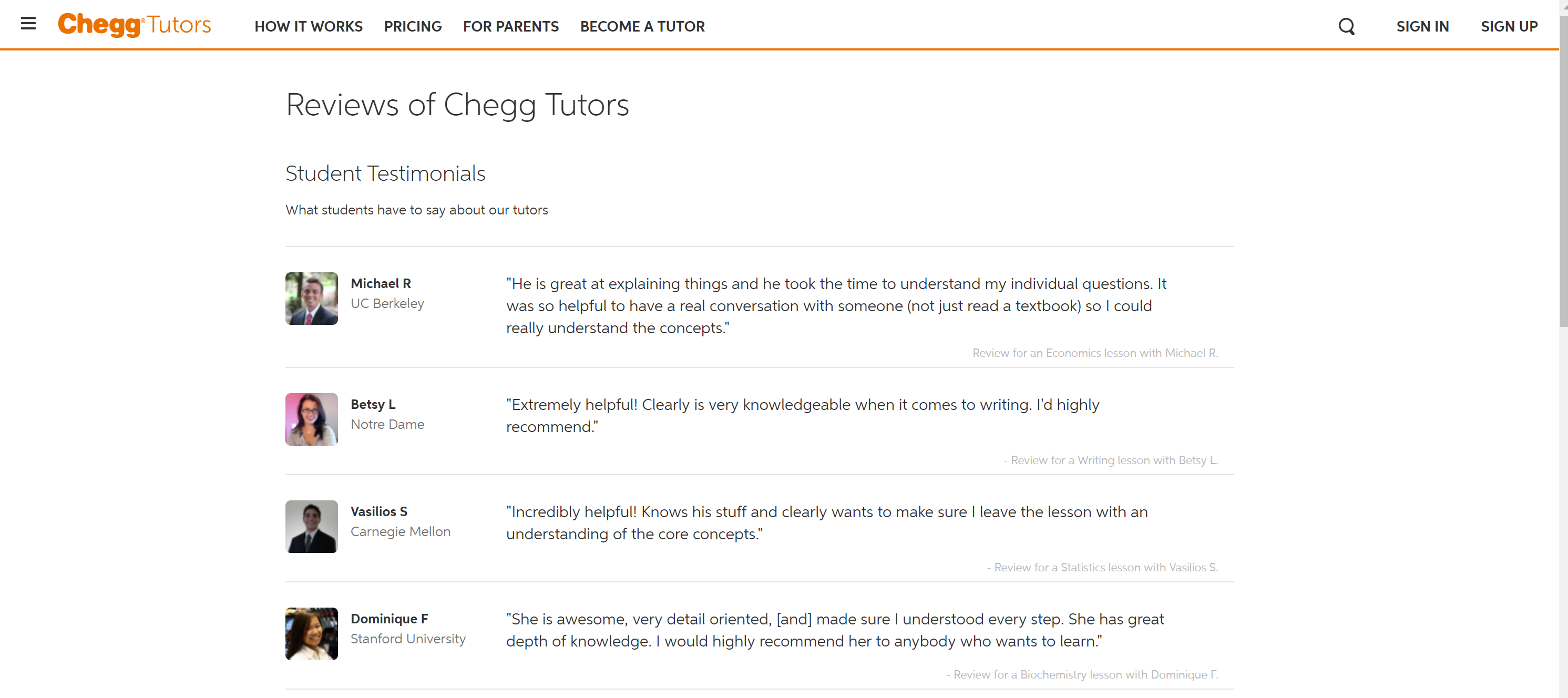 Chegg-Kundenrezensionen