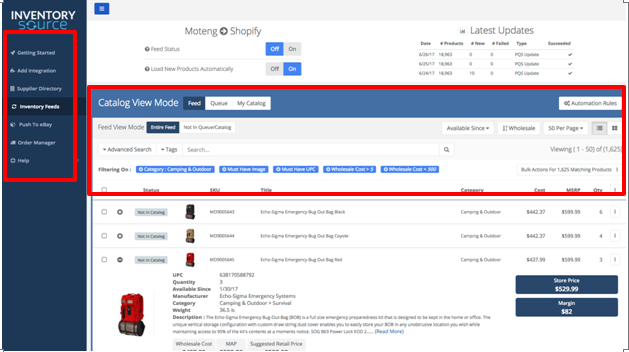 fuente de inventario de códigos de cupón