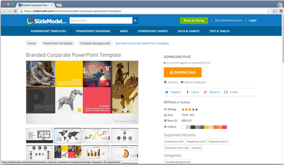 Modèle SlideModel pour Powerpoint
