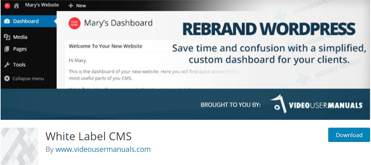 White Label CMS — Temas de administração do WordPress White Label CMS — WordPress Admin Themes