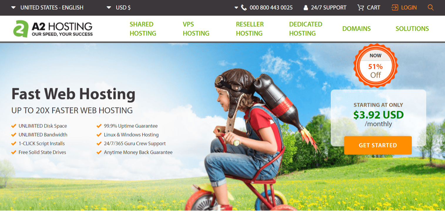 รีวิวโฮสติ้ง A2 A2 Hosting Review