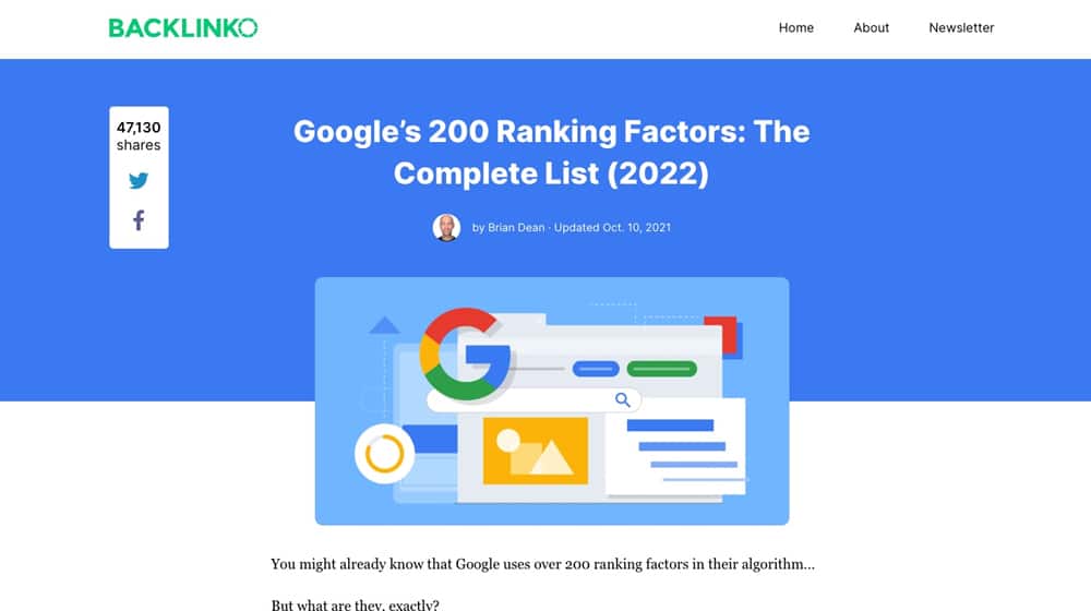 2022 年后的 Backlinko 搜索因素