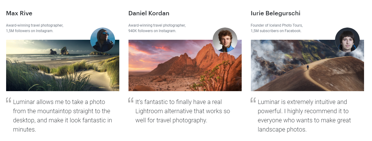 Testimonios de Luminar Luminar Testimonials