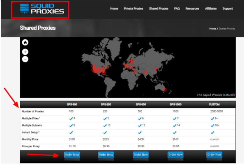 SquidProxies Review- Check Your Selected IPs