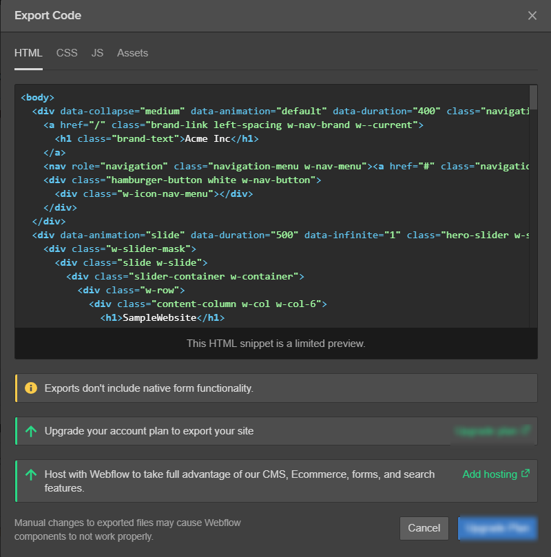 Webflow-Exportcodes HTML_CSS Webflow Exporting Codes HTML_CSS
