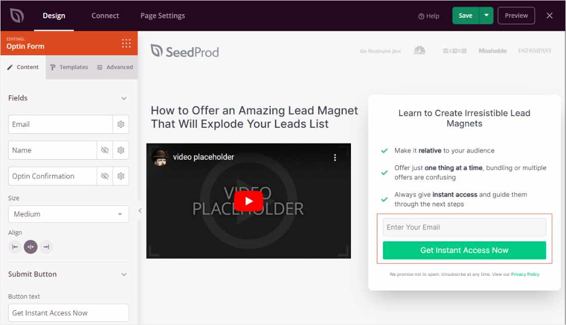 SeedProd 选择登陆页面模板