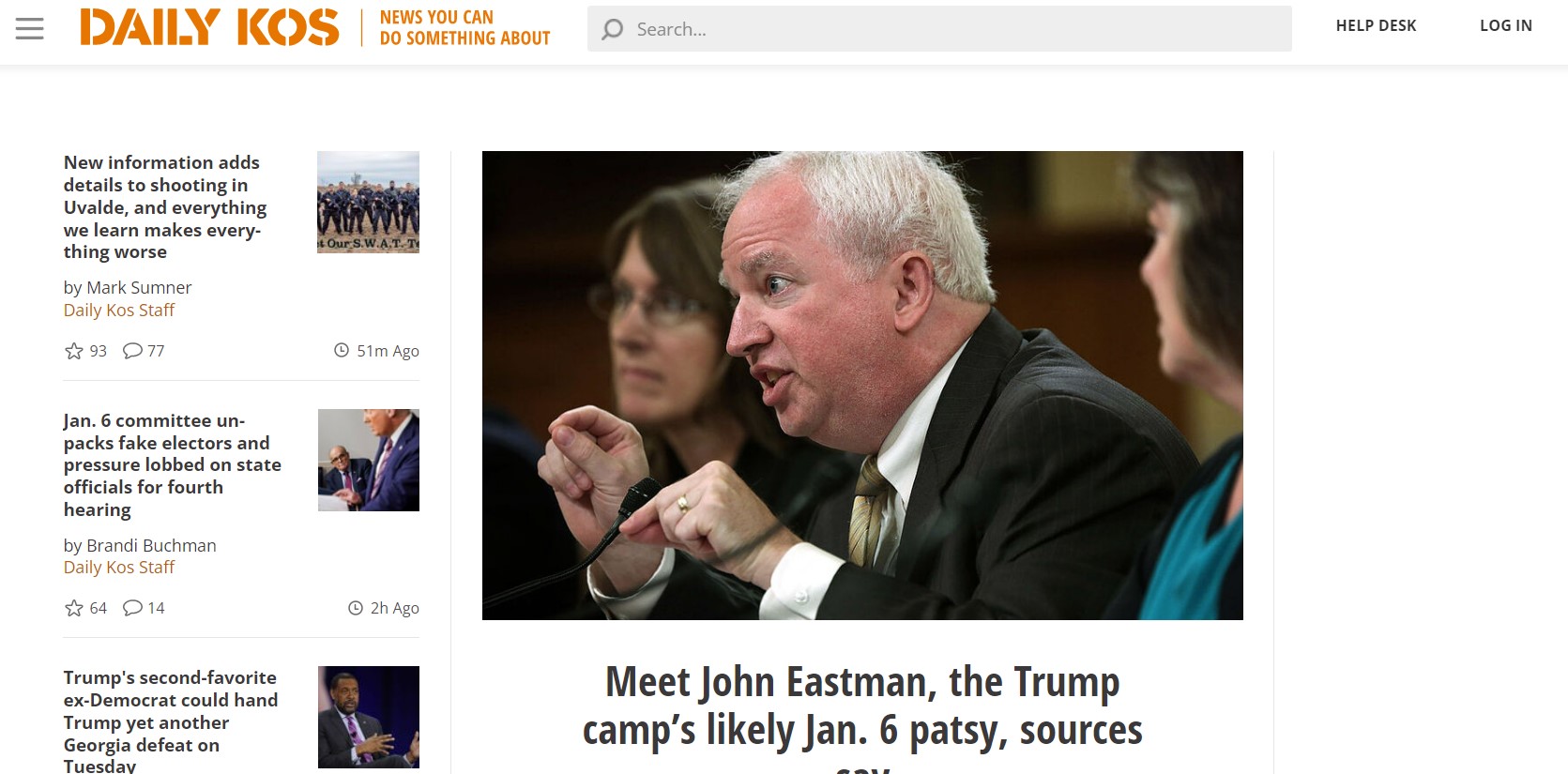 Najlepszy liberalny amerykański blog polityczny- Daily Kos