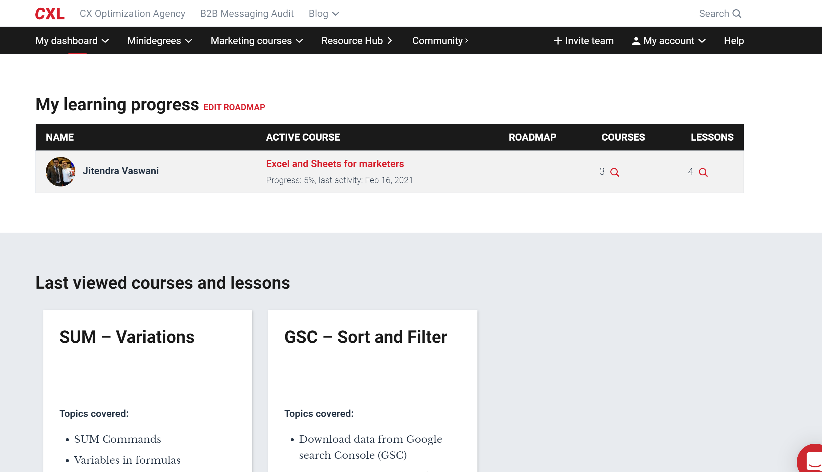 Revisione dell'accesso ai corsi CXL