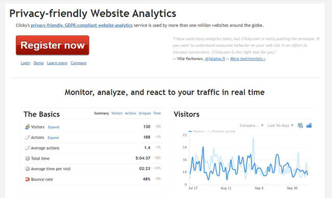 Pagina iniziale cliccabile