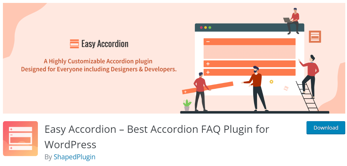 Easy Accordion WordPress FAQ プラグイン