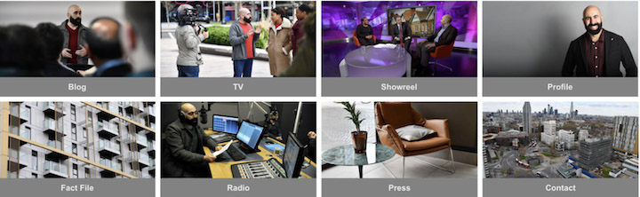 Designbeispiele für Immobilien-Websites - Website von Richard Blanco