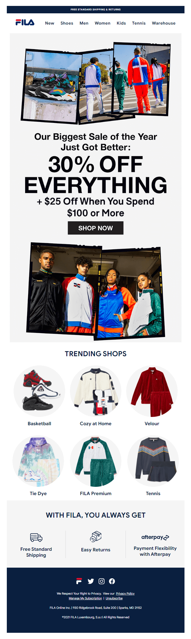 cyber monday deals by fila