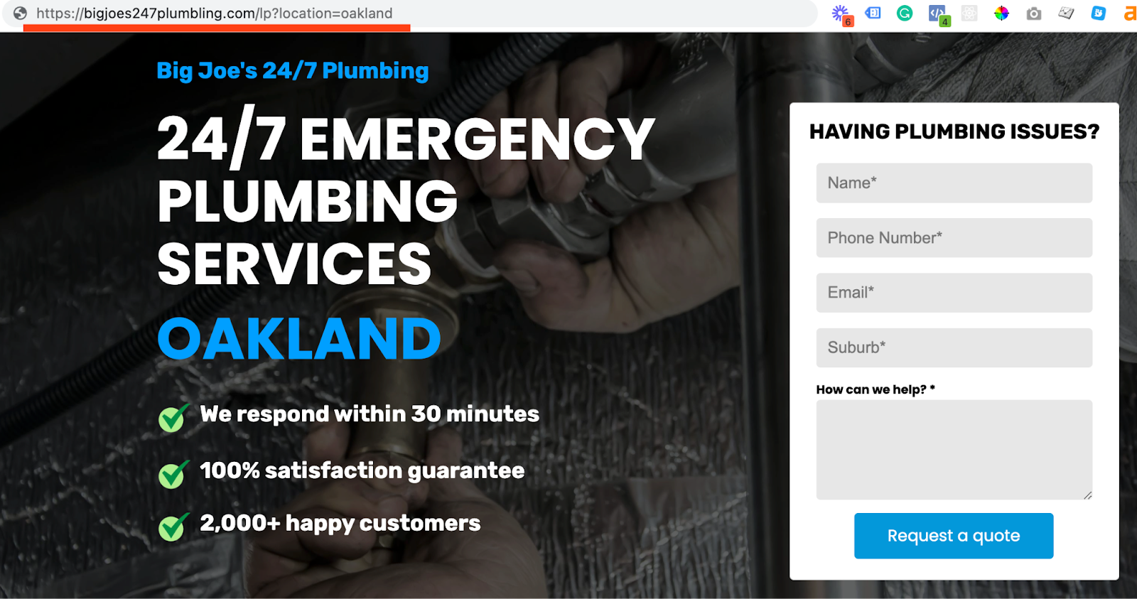 大規模なハイパーローカル PPC ランディング ページの作成 (コーディング不要)