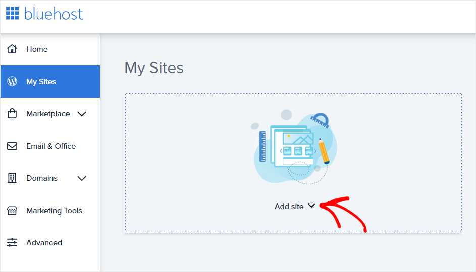 أضف موقع WordPress إلى Bluehost