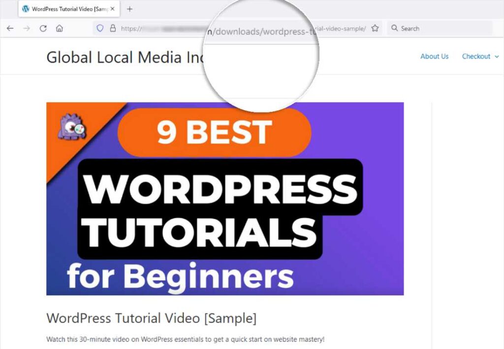 تم تكبير مثال عنوان URL لـ EDD