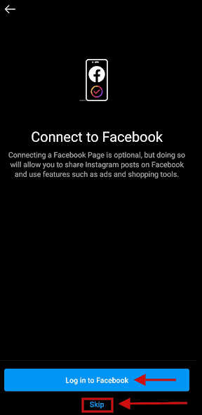 Свяжите свой аккаунт в Instagram со своей страницей в Facebook