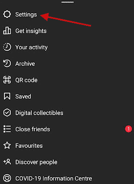 Настройки Instagram