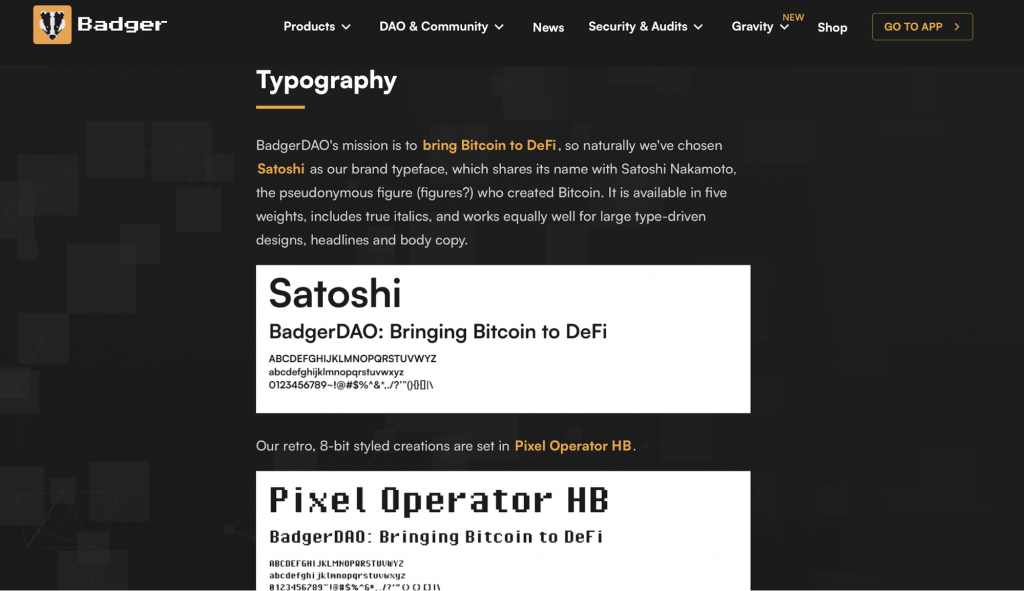 Guia de marca BadgerDAO