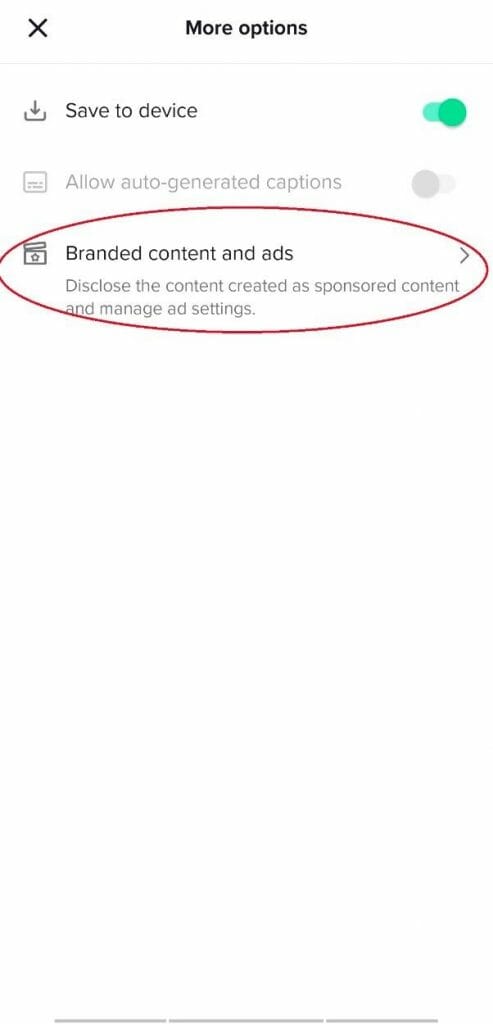ブランドコンテンツと広告 tiktok