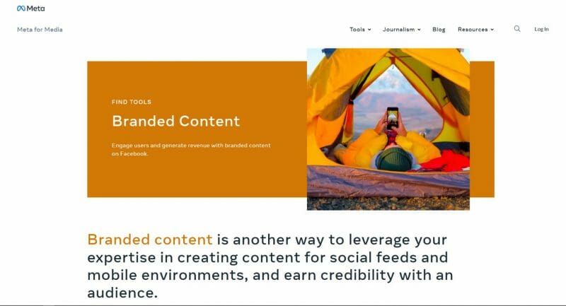 Facebook ブランドコンテンツ