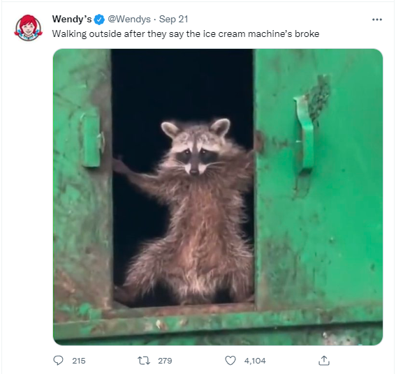 ejemplo de pautas de marca de redes sociales para wendy's