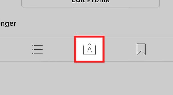 Ícone da guia de tags no Instagram