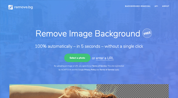 Rimuovi lo sfondo dell'immagine